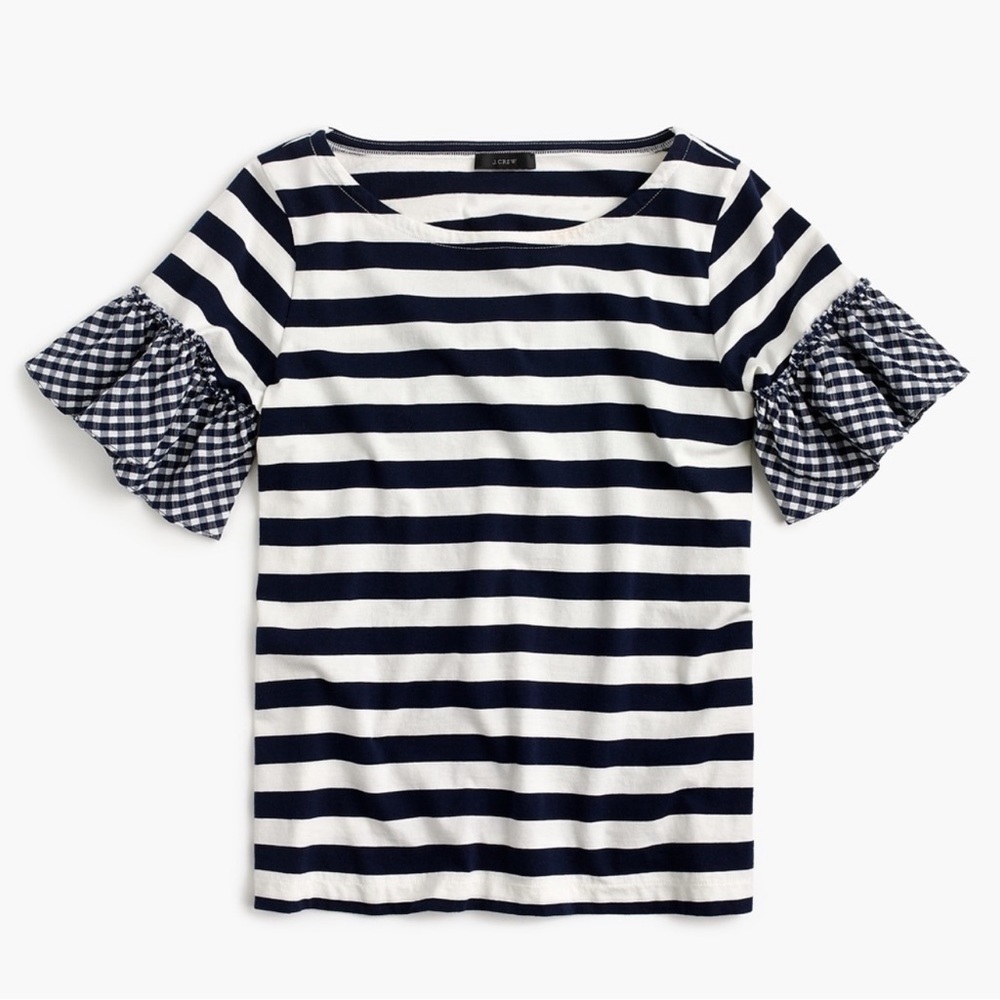J. Crew Ruffle Sleeve Top - Picture 4 of 8